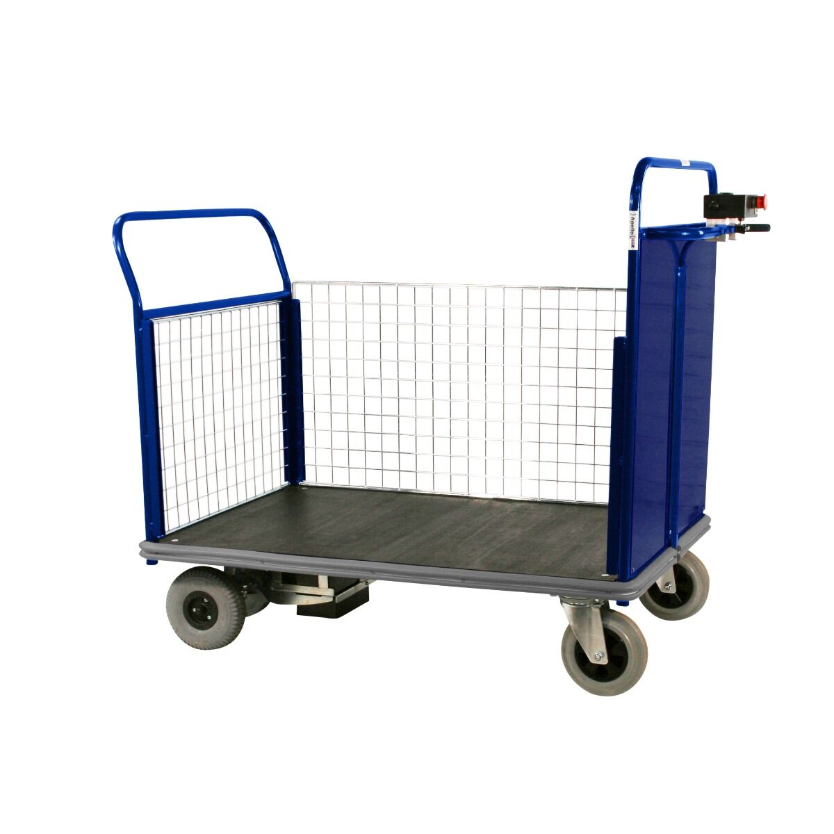 Apollo UK Single End Powered Platform Truck With Mesh Side & End