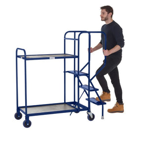 Apollo UK Steel Picking Trolley With Steps - 3 Tread