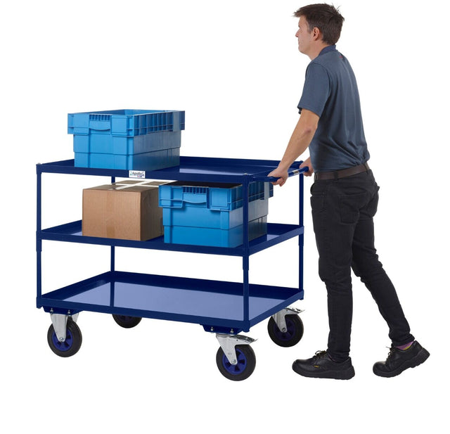 Apollo UK Steel Table Top Shelf Trucks - 3 Shelves