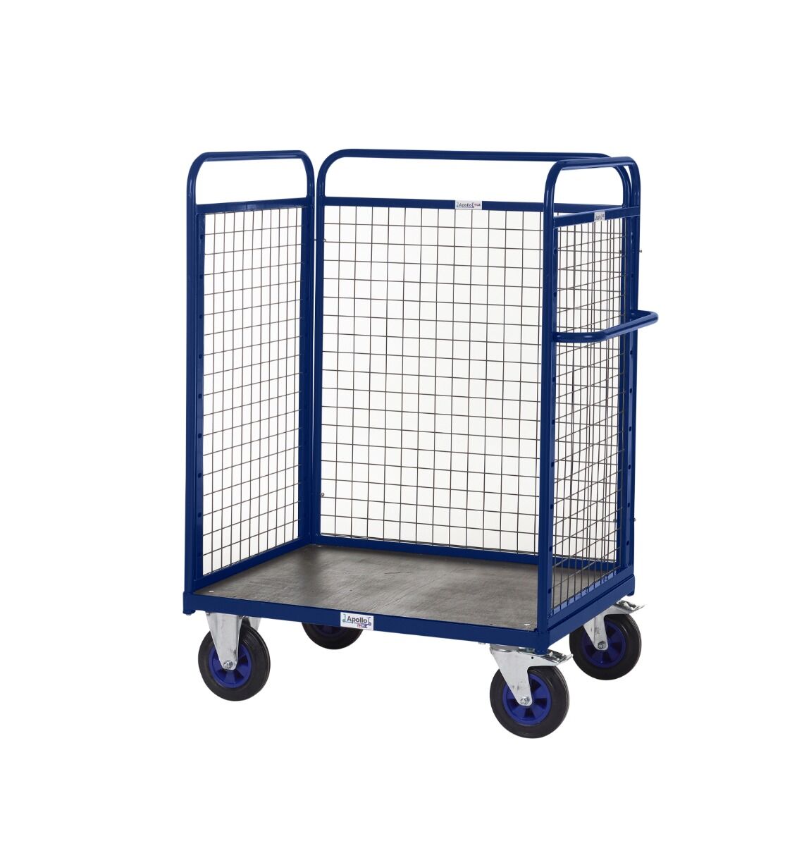 Apollo UK Steel & Timber Distribution Trolley With Sides & Back
