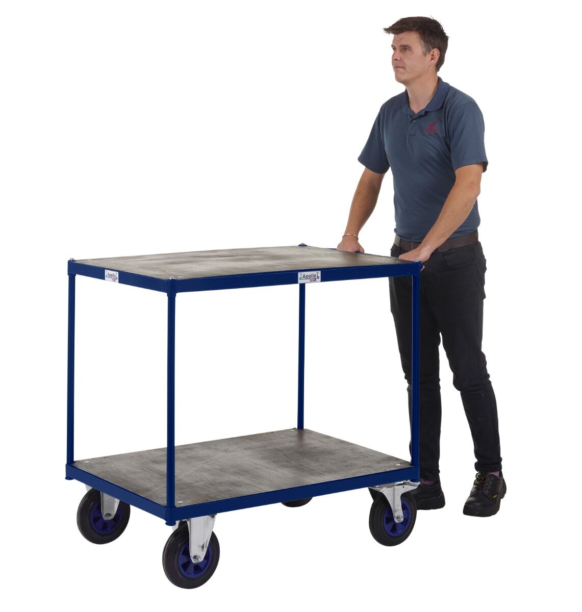 Apollo UK Timber Table Top Shelf Trucks - 2 Shelves