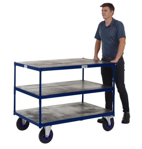Apollo UK Timber Table Top Shelf Trucks - 3 Shelves