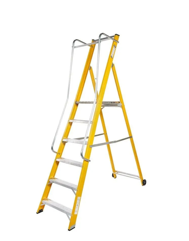 Lyte NYFWP Glass Fibre Wide Stepladder Certified to EN131 Professional