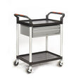 ProPlaz Double Shelf Trolley With 2 Steel Drawers