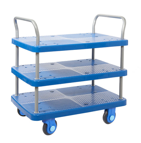 ProPlaz Large Super Silent Three Tier Platform Trolley - 300 KG Capacity