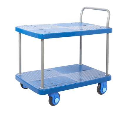ProPlaz Large Super Silent Two Tier Platform Trolley - 300 KG Capacity
