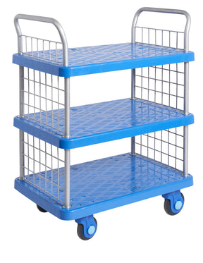 ProPlaz Super Silent Three Tier Trolley With Mesh Ends