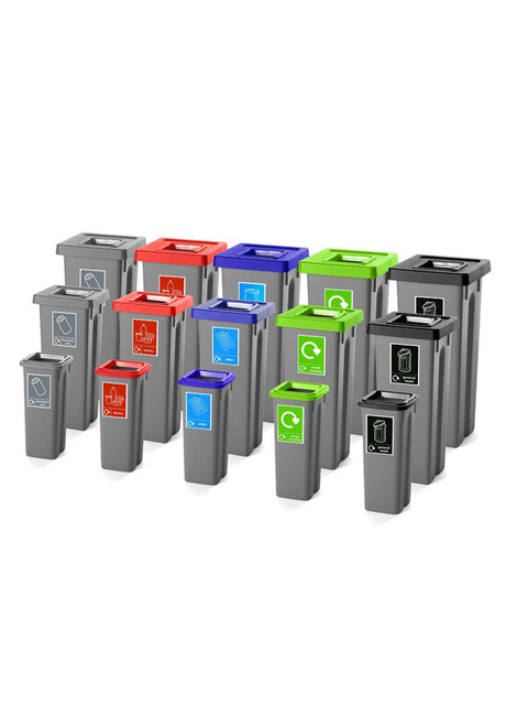Recycling Bins With Coloured Lids