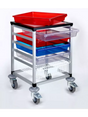 Small Parts 5 Tray Mobile Trolley