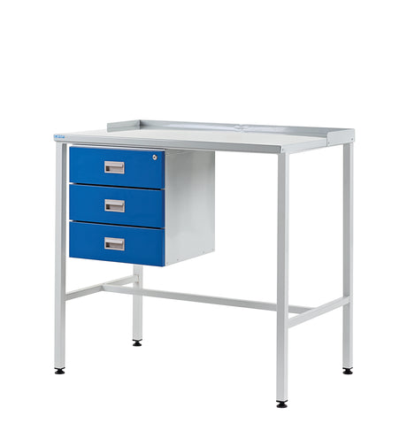 Flat Top Workstation With Triple Drawer