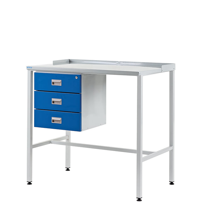 Flat Top Workstation With Triple Drawer