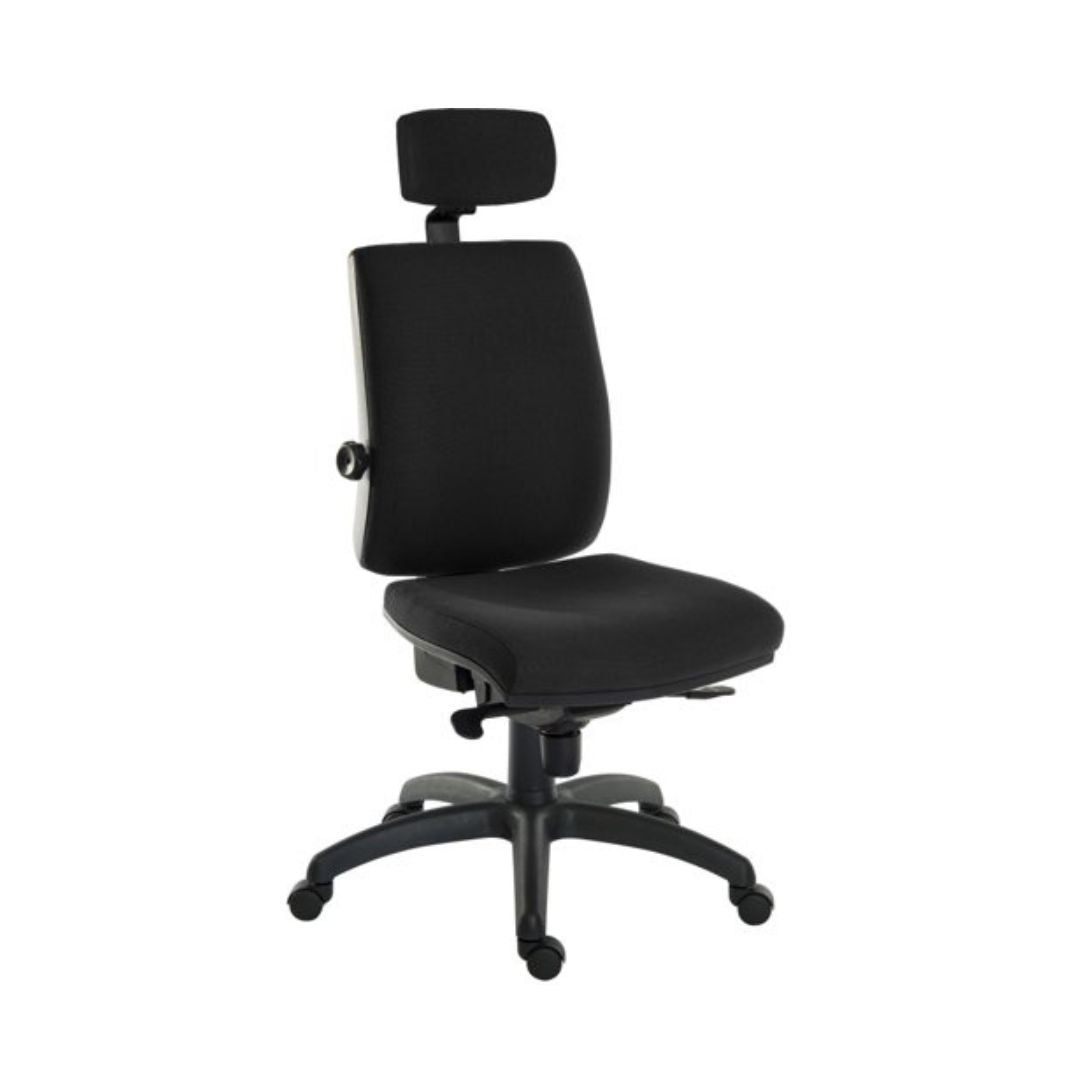 Ergo Plus Black Office Chair With Headrest