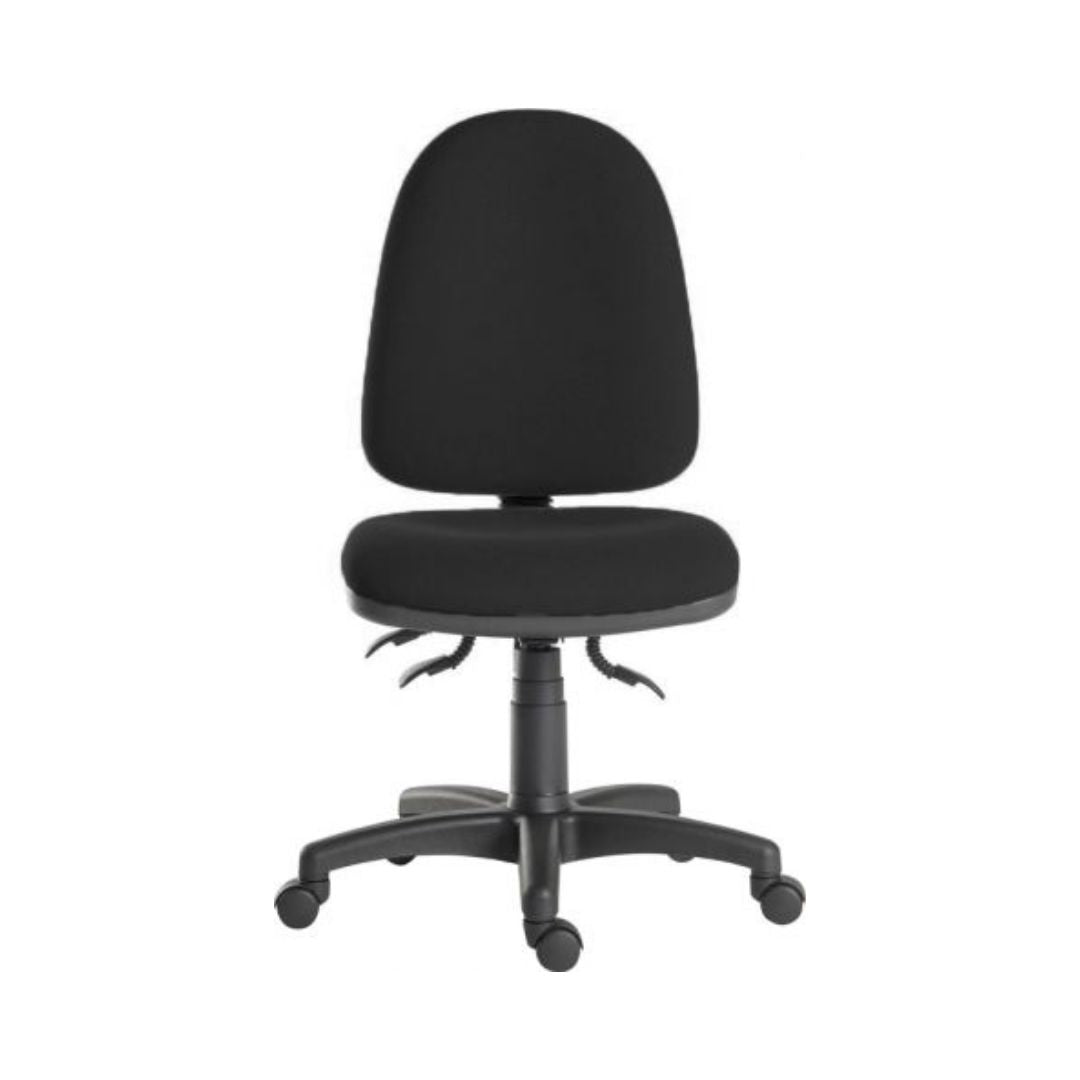 Ergo Trio Fabric High Back Office Chair In Black