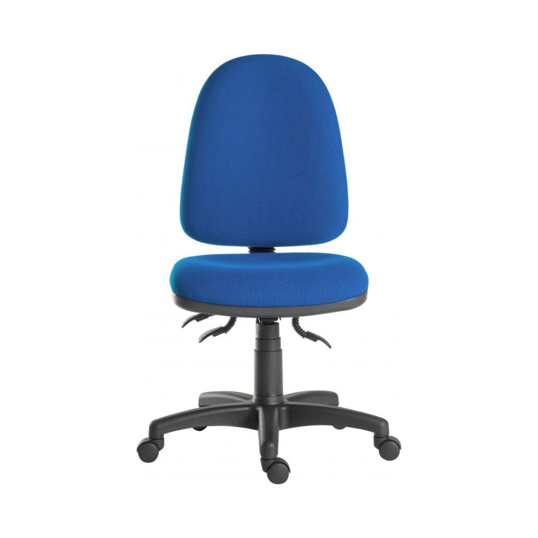 Ergo Trio Fabric High Back Office Chair In Blue