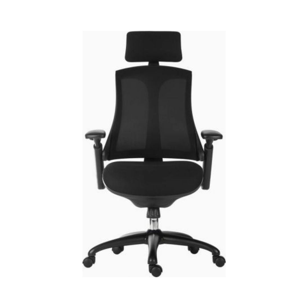 Rapport Mesh Executive Black Curved Adjustable Chair