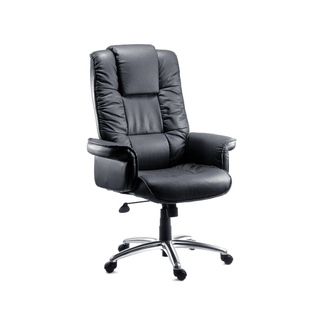 Teknik Office Lombard Black Bonded Leather Executive Armchair
