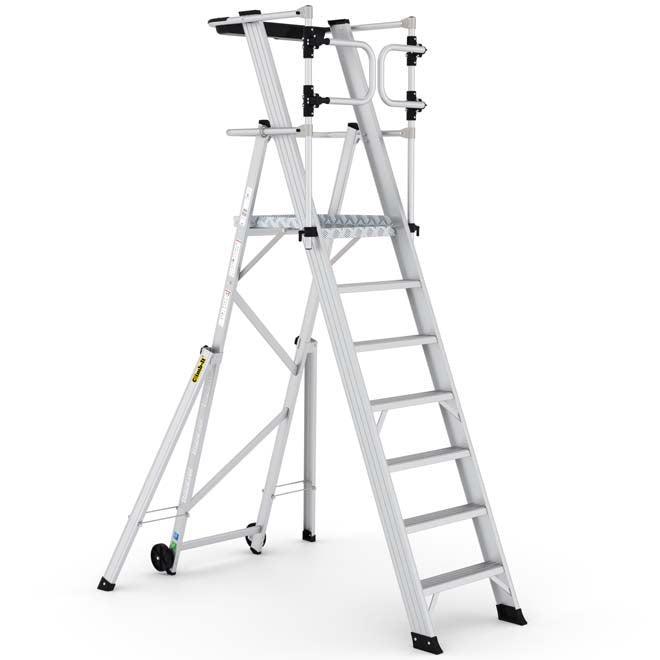 Climb It EN131 Folding Steps With Enclosed Platform