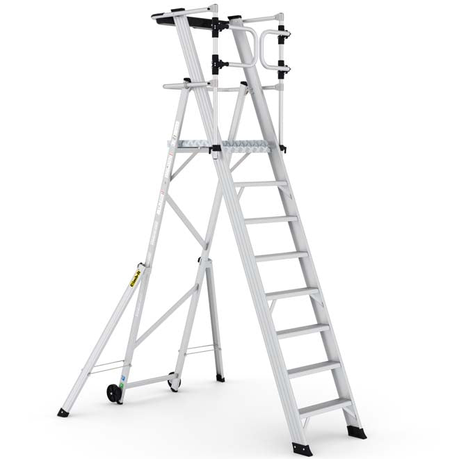 Climb It EN131 Folding Steps With Enclosed Platform