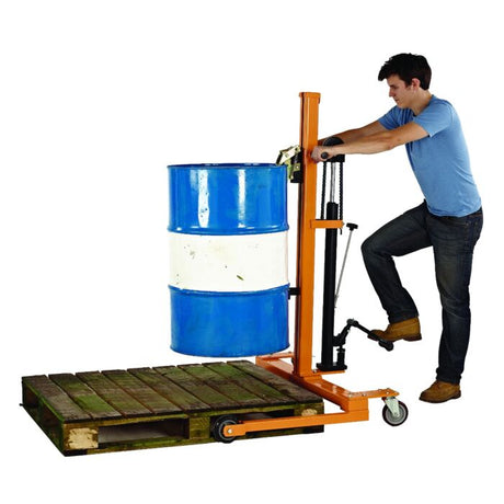 Drum Handler With Hydraulic Foot Pump