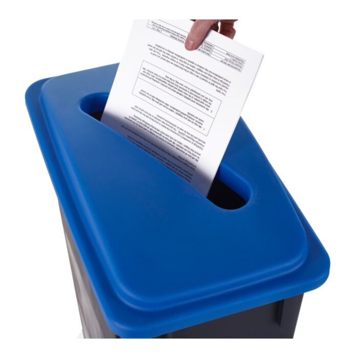 Set Of 3 Plastic Recycling Bins With 3 Lid Types