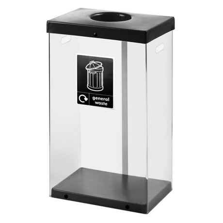 Clear Recycling Bins With Labels