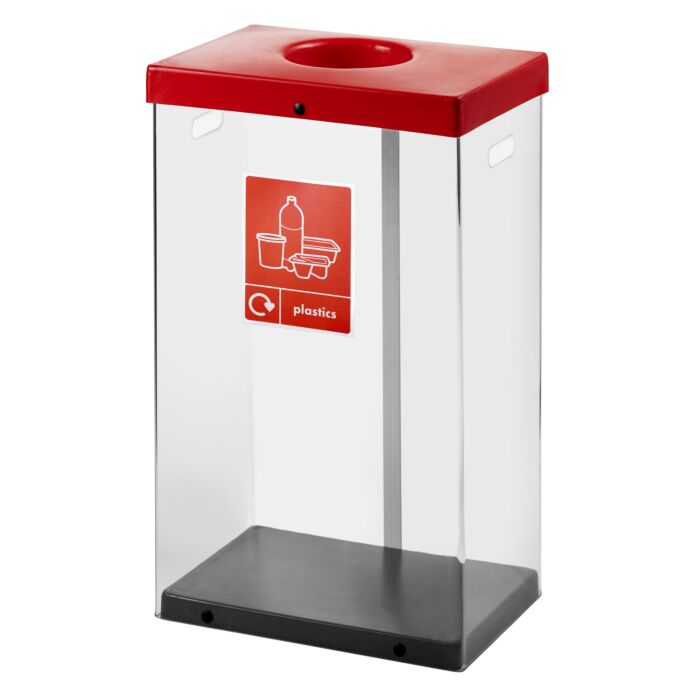 Clear Recycling Bins With Labels