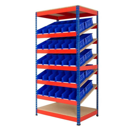 Kanban Sloping Shelving With Optional Bins