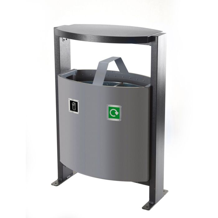 Outdoor 2 Compartment Bin