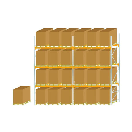Industrial Pallet Racking System - 24 Pallet Capacity