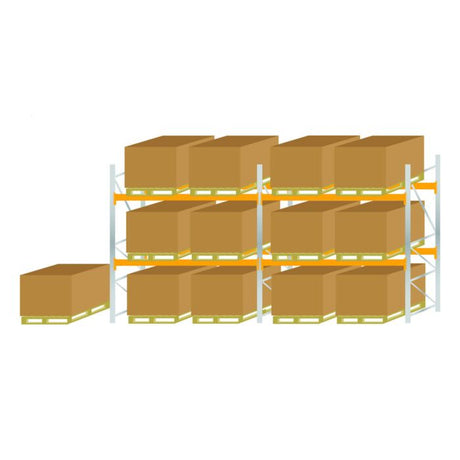 Industrial Pallet Racking System - 12 Pallet Capacity