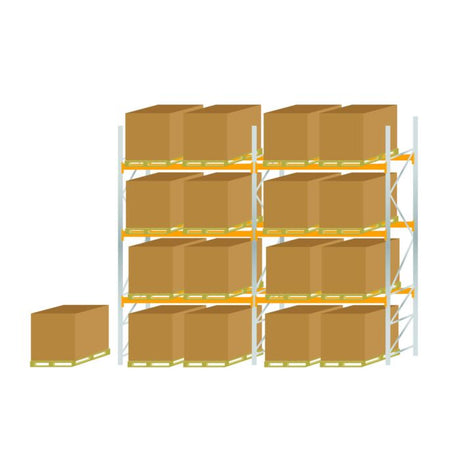 Industrial Pallet Racking System - 16 Pallet Capacity