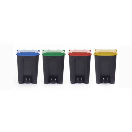 Pedal Recycling Bin With Coloured Lids