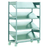 Inclined Mobile Shelving With Container Options