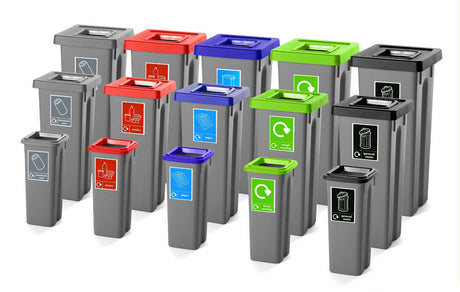 Recycling Bins With Coloured Lids
