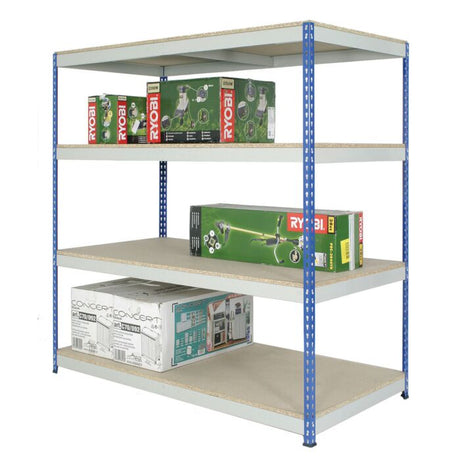 Rivet Racking 4 Shelf Units - 600 KG Capacity