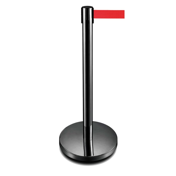 Obex Black Post Belt Barrier