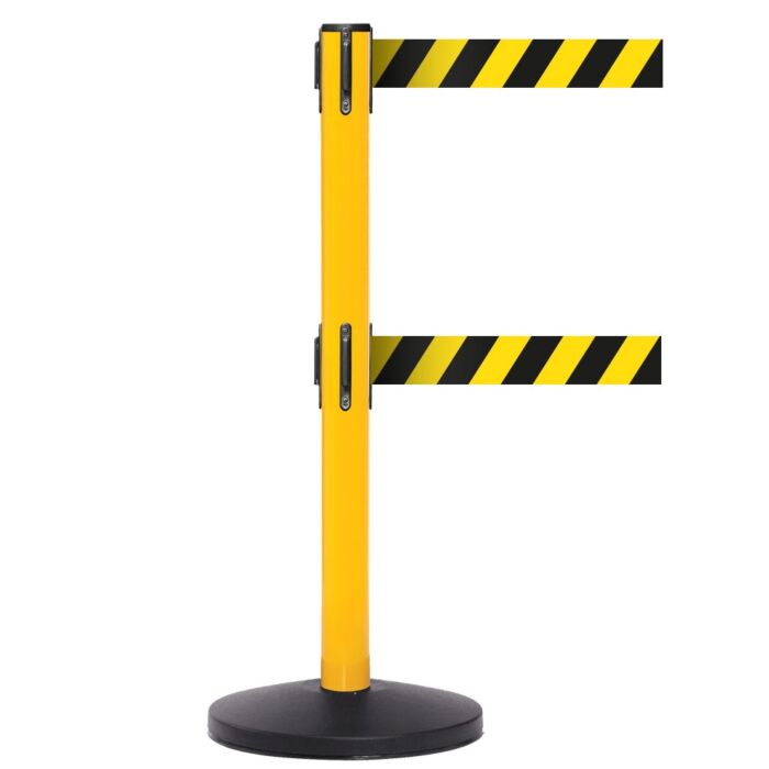 Double Safety Belt Barrier With Four Way Connectivity